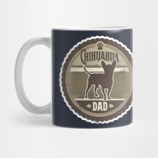 Chihuahua Dad - Distressed Chihuahua Silhouette Design Mug